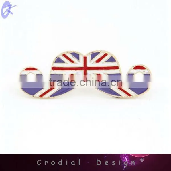 2013 New Products Oil Drip Union Jack Mustache Pigeon Rings Jewellery For Women