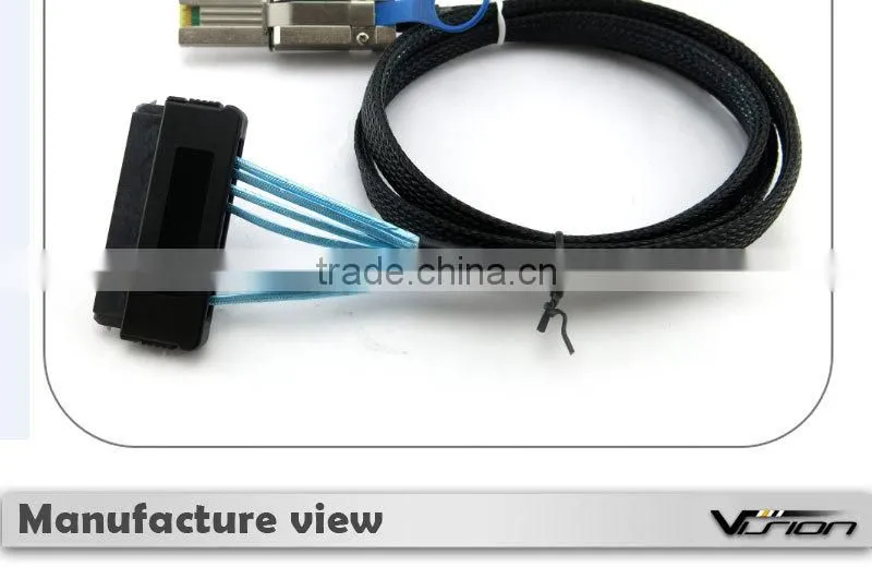1m External Mini SAS 26pin (SFF-8088) Male to Internal Mini SAS 32pin (SFF-8484) female Cable