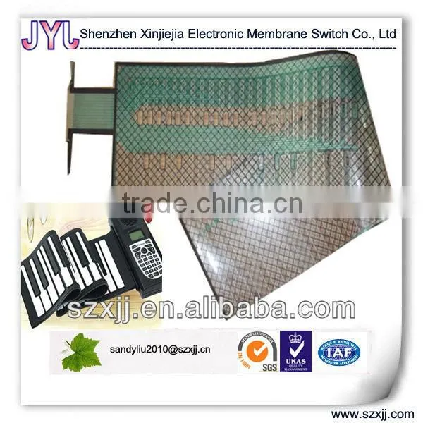 88 key folding silicone rubber Electronic organ keyboard flexible circuits,PCB PET keyboard circuit