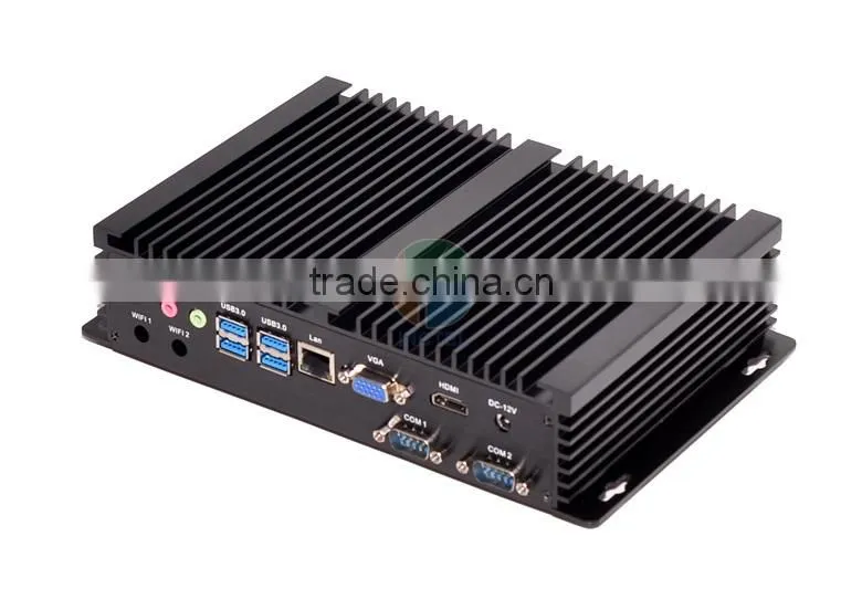Fanless Mini Industrial PC Computer Workstation with 2 COM 4 USB 3.0 Intel Celeron 1037u processor with 4G RAM Only