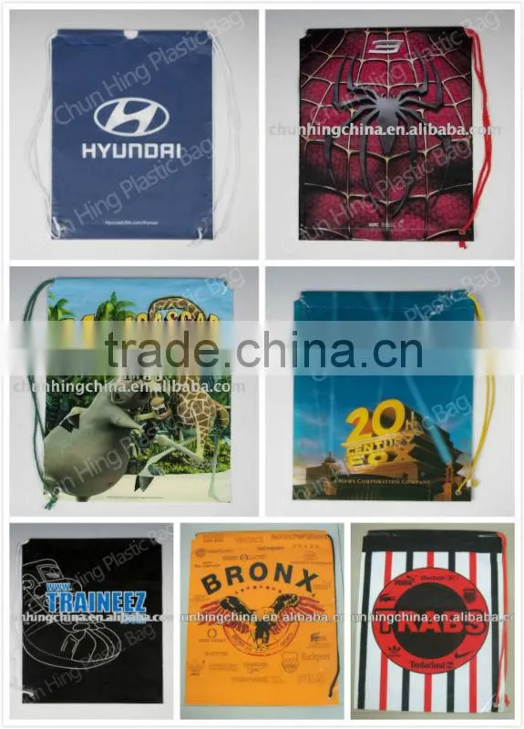 Plastic drawstring bag