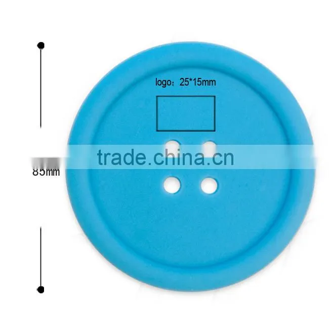 Novelty button shape silicone drink coasters