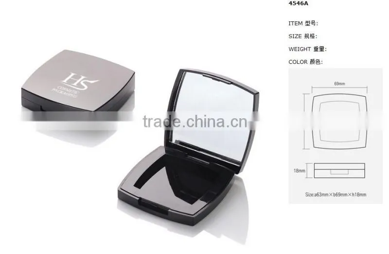 Wholesale High Quality Empty Square Compact Powder Case With Mirror