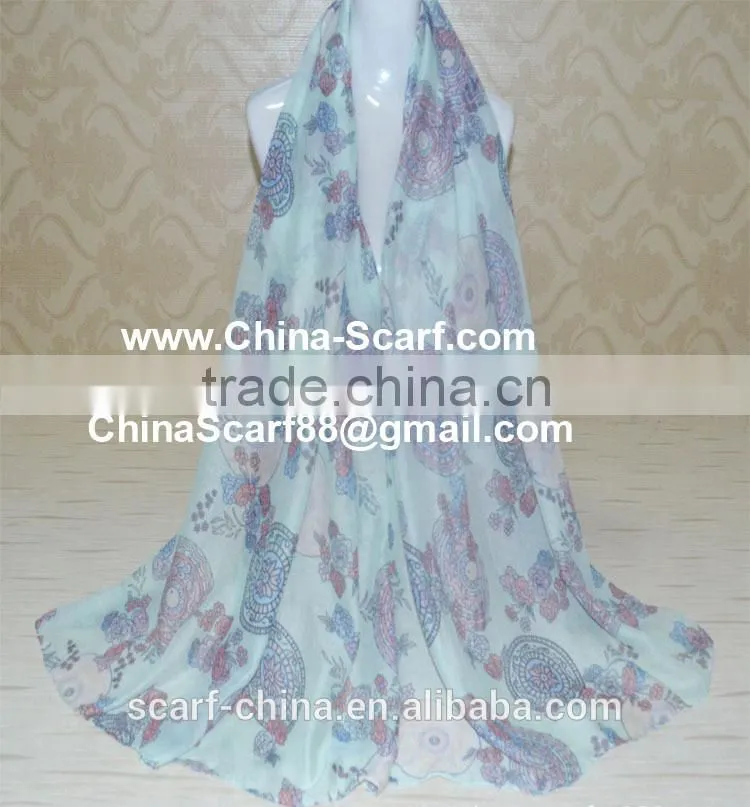 Wholesale viscose flower fashion scarf
