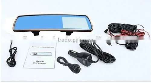 4.3" TFT LCD screen Dual Lens Car Rearview Mirror Car Video Recorder
