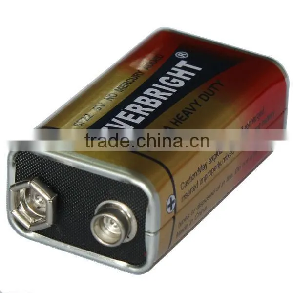 Carbon zinc 9v 6f22 006p battery 1.5v dry battery