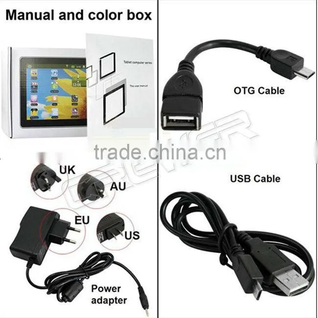 2014 Wholesale 7 inch Tablet PC android 4.0 Capacitive Screen 512M 4GB Camera WIFI Q88 allwinner a13 stouch 7'' tablet pc