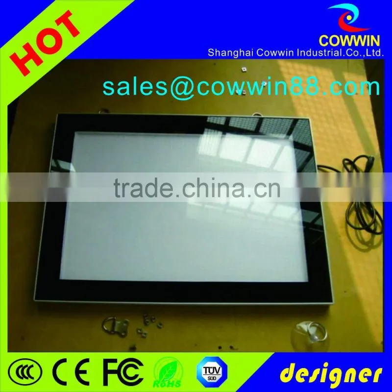 Cable Suspension LED light box for real estate agents window display