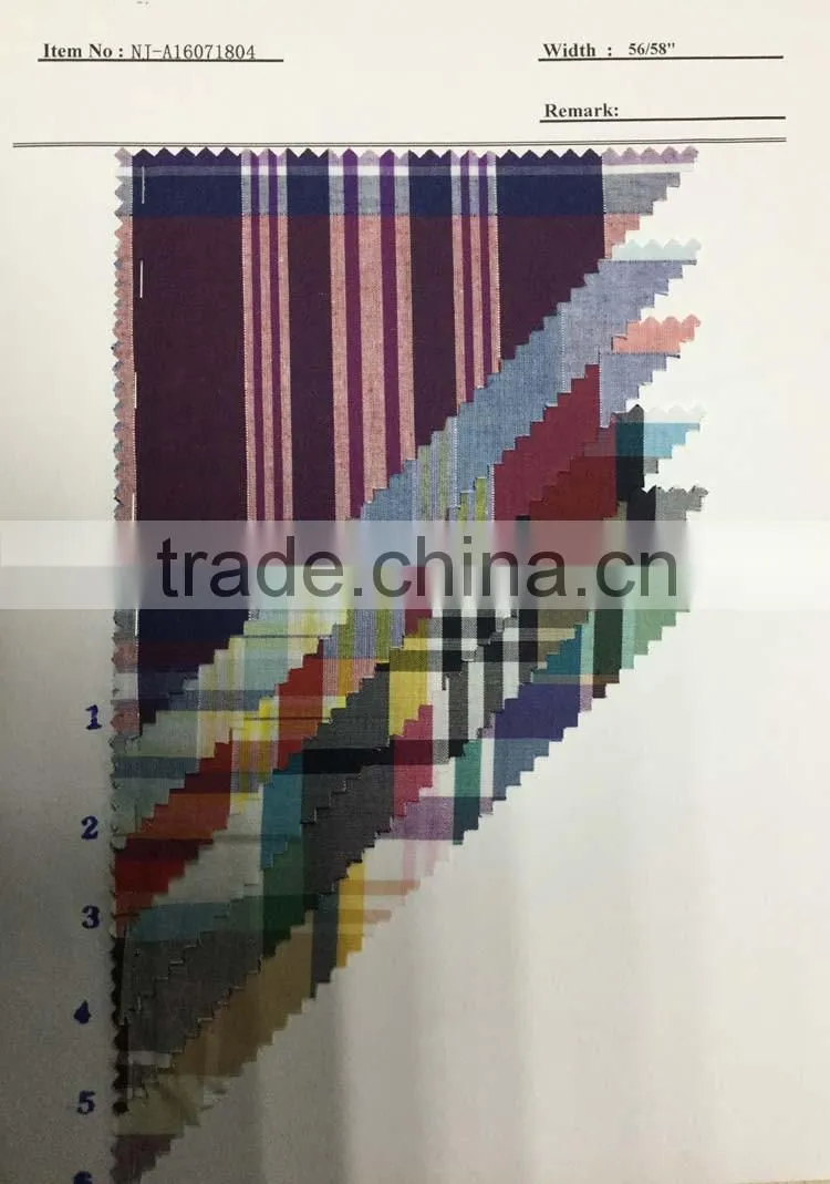 plain yarn dyed shirtting fabric in stock NJ-A16071803