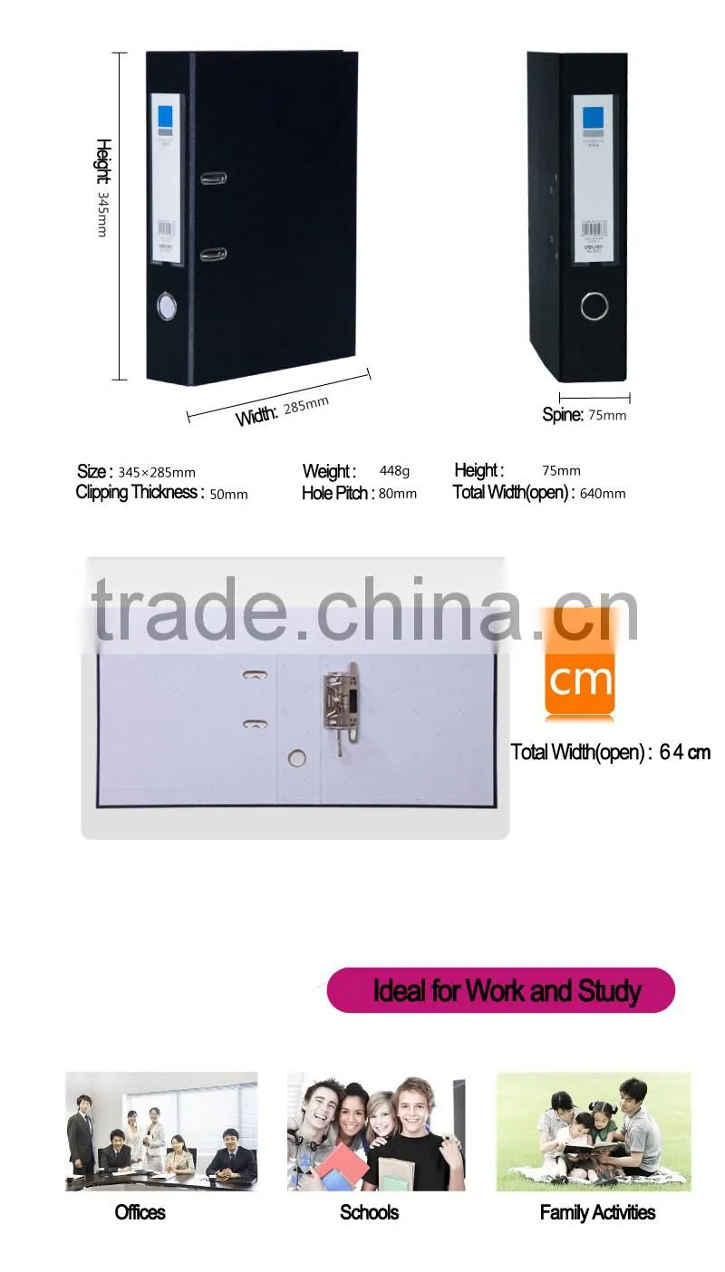 pp cover lever arch file office stationery