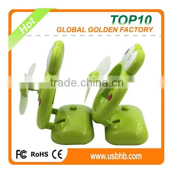 Popular animal usb fan mini frog cool fan for summer