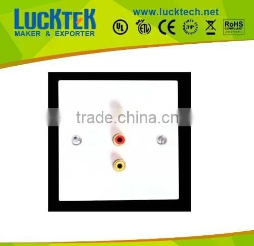 Audio Visual Stereo RCA outlet wall plate