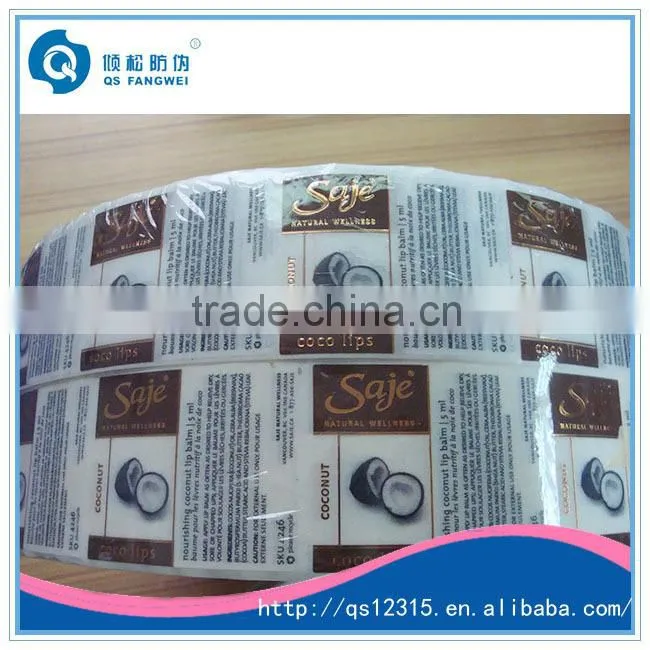 Waterproof adhesive labels for plastic bottles