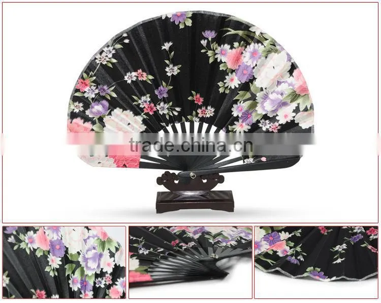 Cloth Bamboo Hand Fan For Wedding Gift
