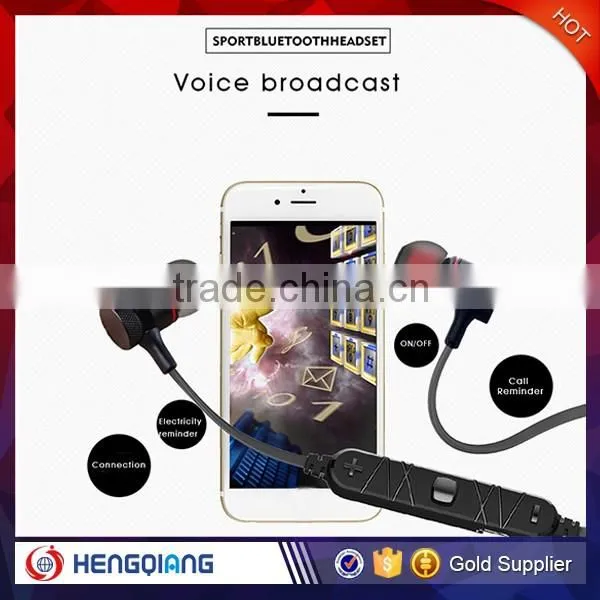 High quality smart stereo sound sport earphone earbuds noise reducing