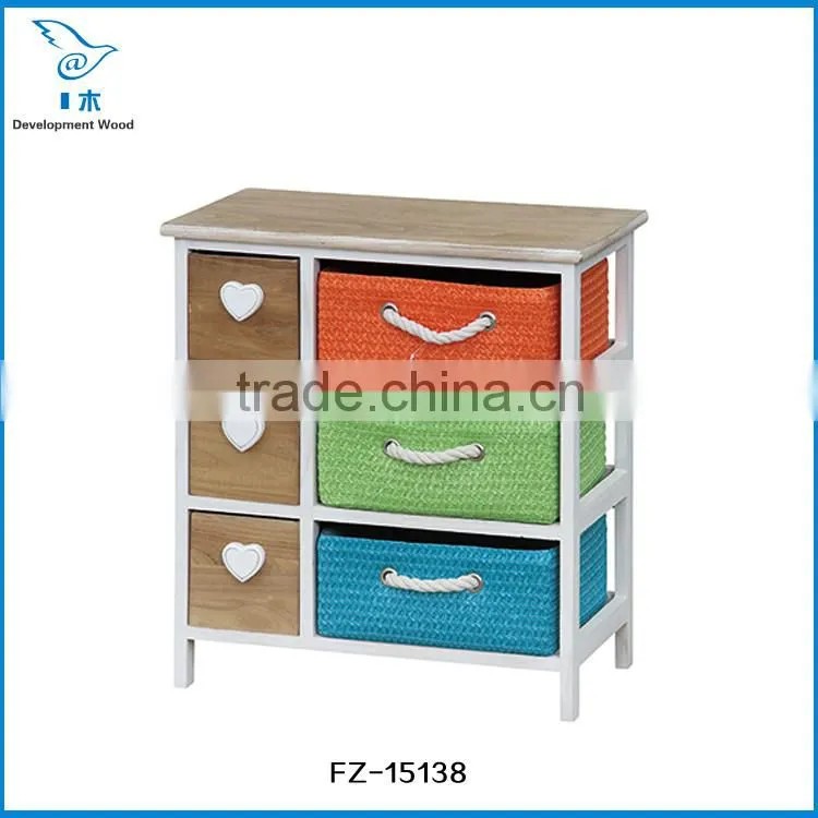Paulownia Solid Wood Bedroom Furniture Nightstands