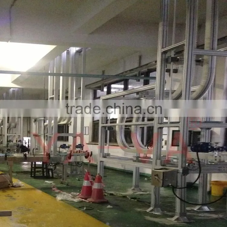 Beverage industry uplifting flexlink grip bottle conveyor