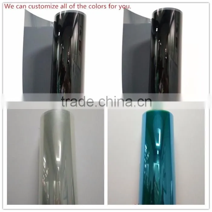 Black color 99% UV-rejection car static reusable window film