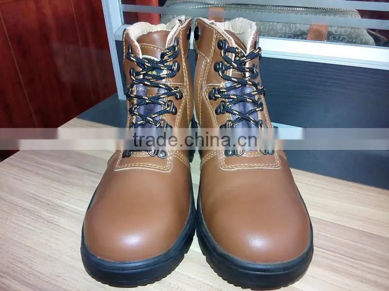 industrial cheap steel toe cap brand rubber outsole anti-slip steel toe safety shoes/boots