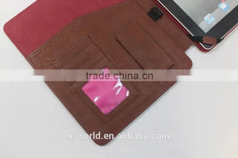 Genuine leather business brief leather case 10 inch universal stand leather case