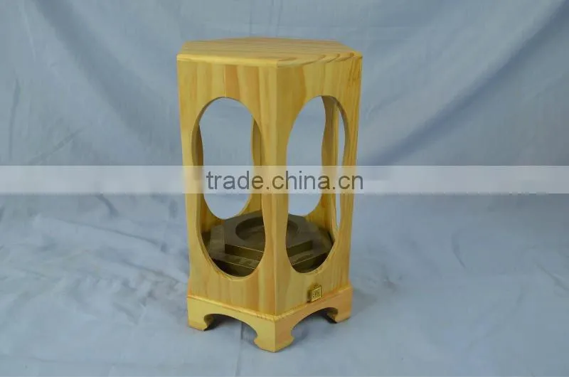 unique shape solid wood wine shelf