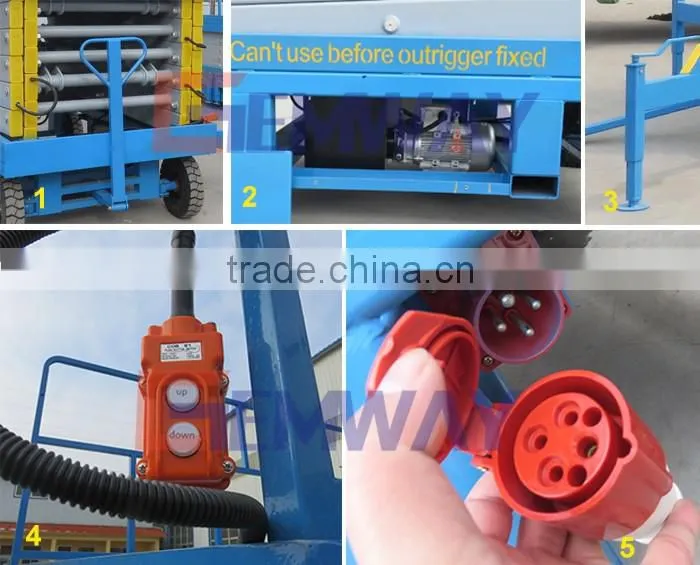 Hydraulic mobile scissor lift 16m