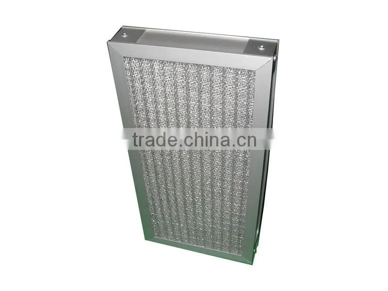 Washable Pleated panel Metal Mesh air filter for chimney exhaust system
