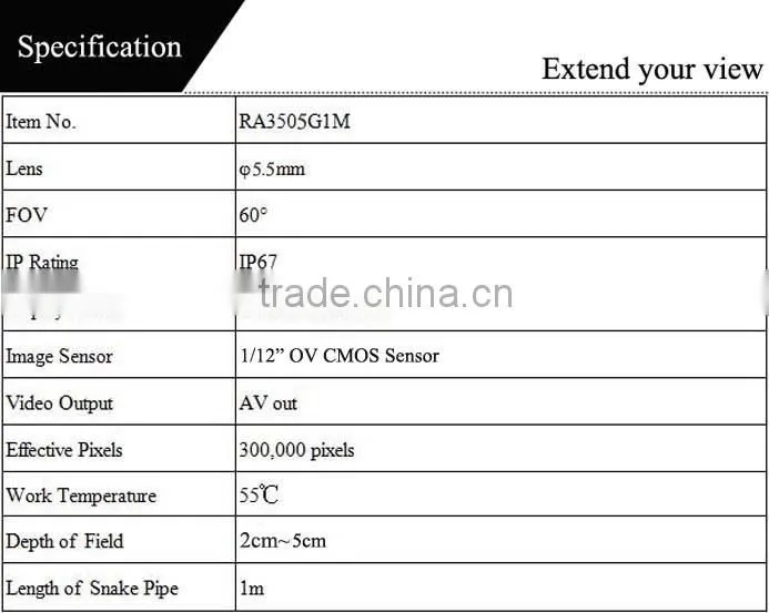 gift package 0.3mp handheld sample endoscope for promotion