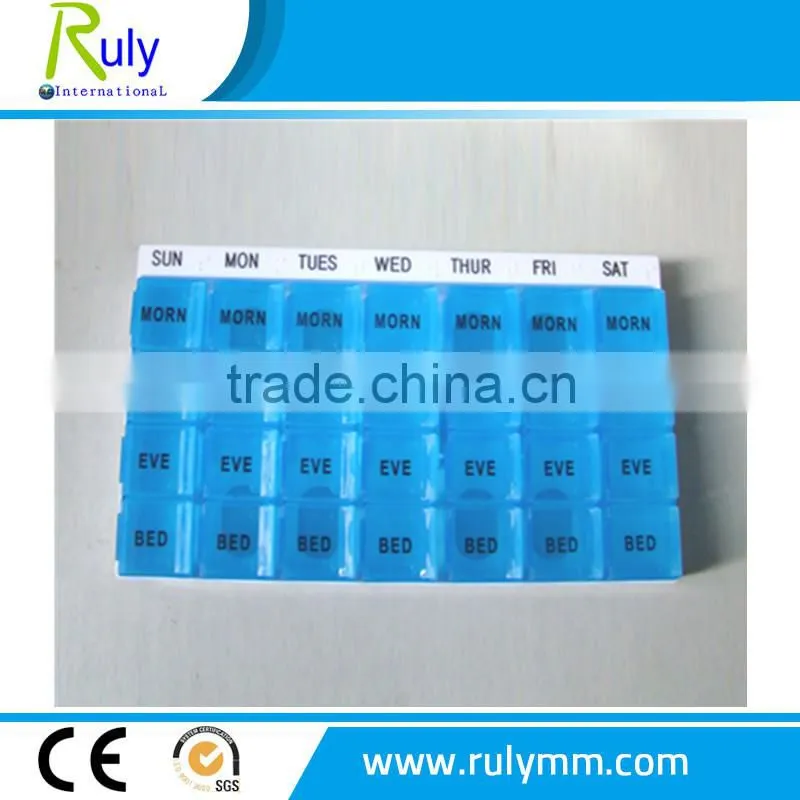 Promotional Colorful High Quality 36 Compartment Pill Box