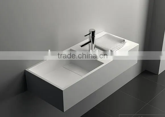 sanitary ware wall hung acrylic solid surface wash basin,Artificial Stone Washing Basin