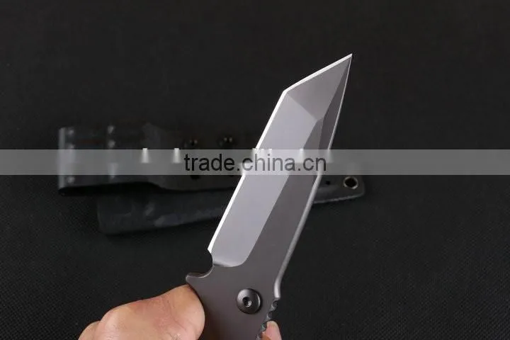 OEM full tang D2 steel military knife with survival rope