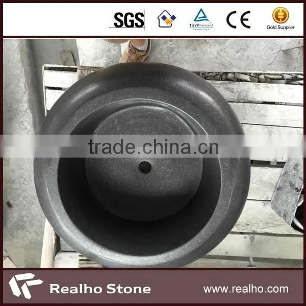 absolute black granite stone handbasin
