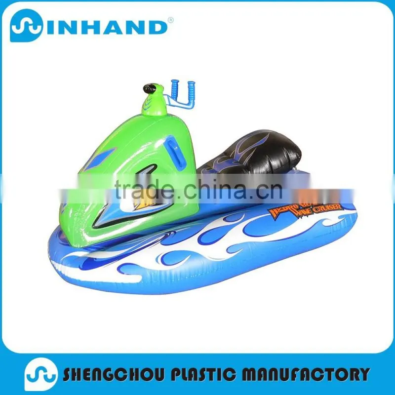 pvc yellow inflatable rider ,swimming inflatable mattress,water float rider for kids