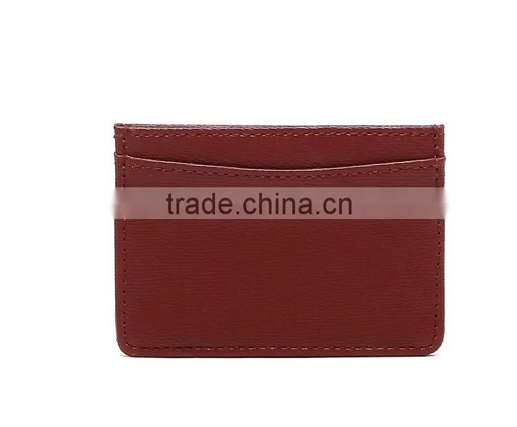 PU Leather Unisex Slim Super Thin Card Holder Pouch