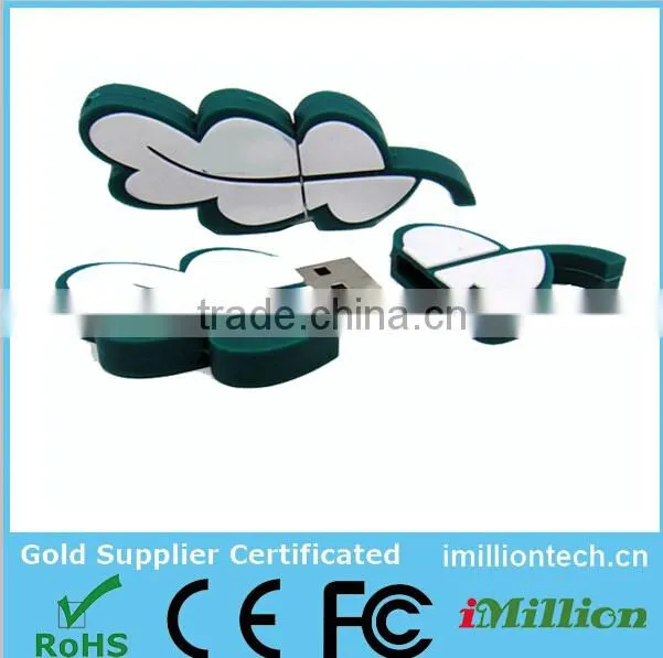 custom pvc leaf shape usb pendrive cute usb thumb drive,usb stick 4GB accept Payapl
