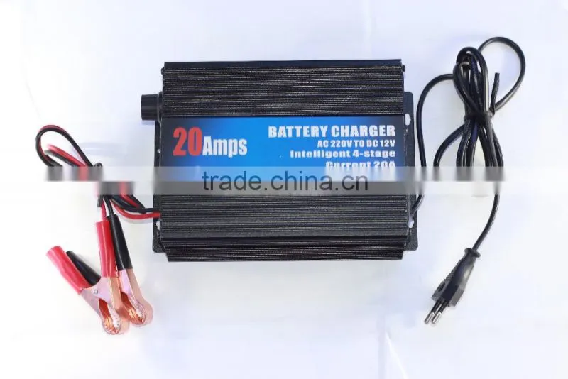 12V Car Battery Charger 12V Lead-acid Battery Charger Intelligent Constant Current&Voltage Charging For Motorcycle/Car Battery