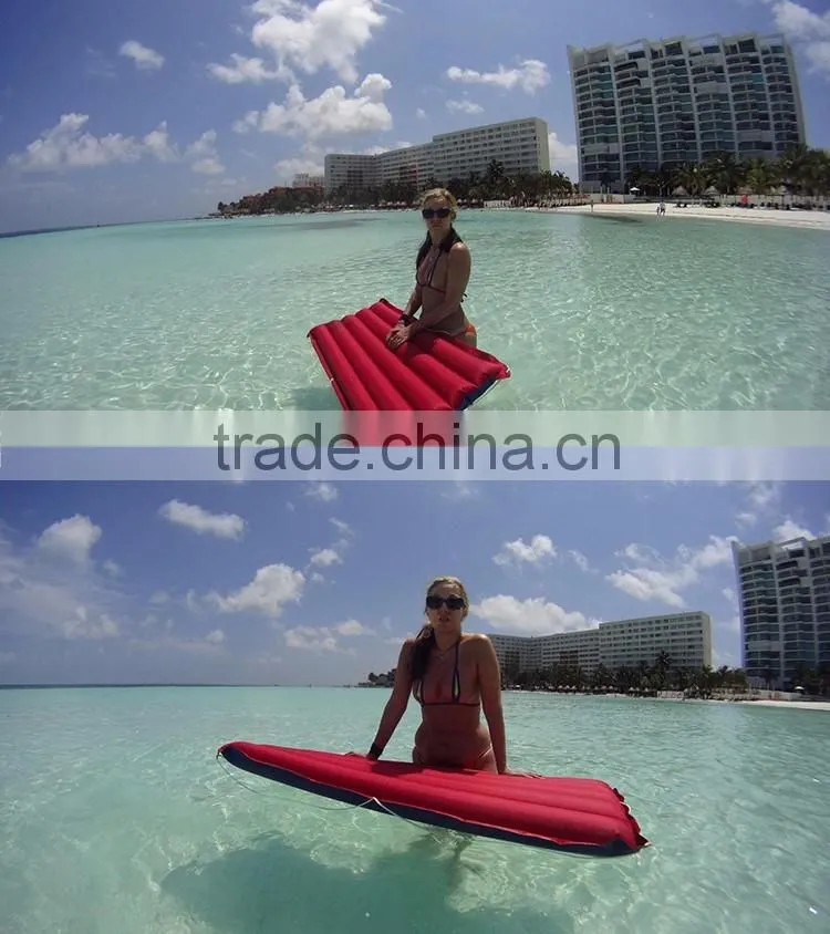 Inflatable surfer, swimming floating mat