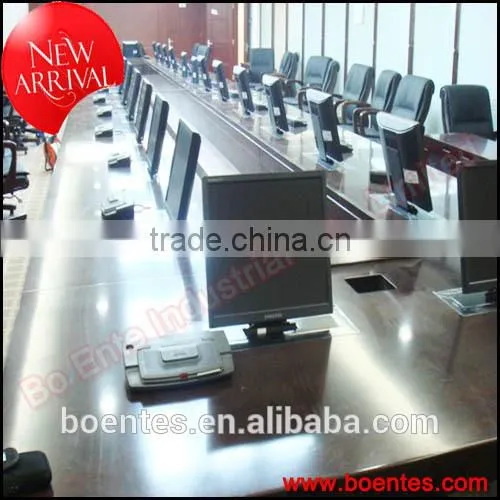 Conference Table top 19 Inch LED Monitor Lift System with Remote control