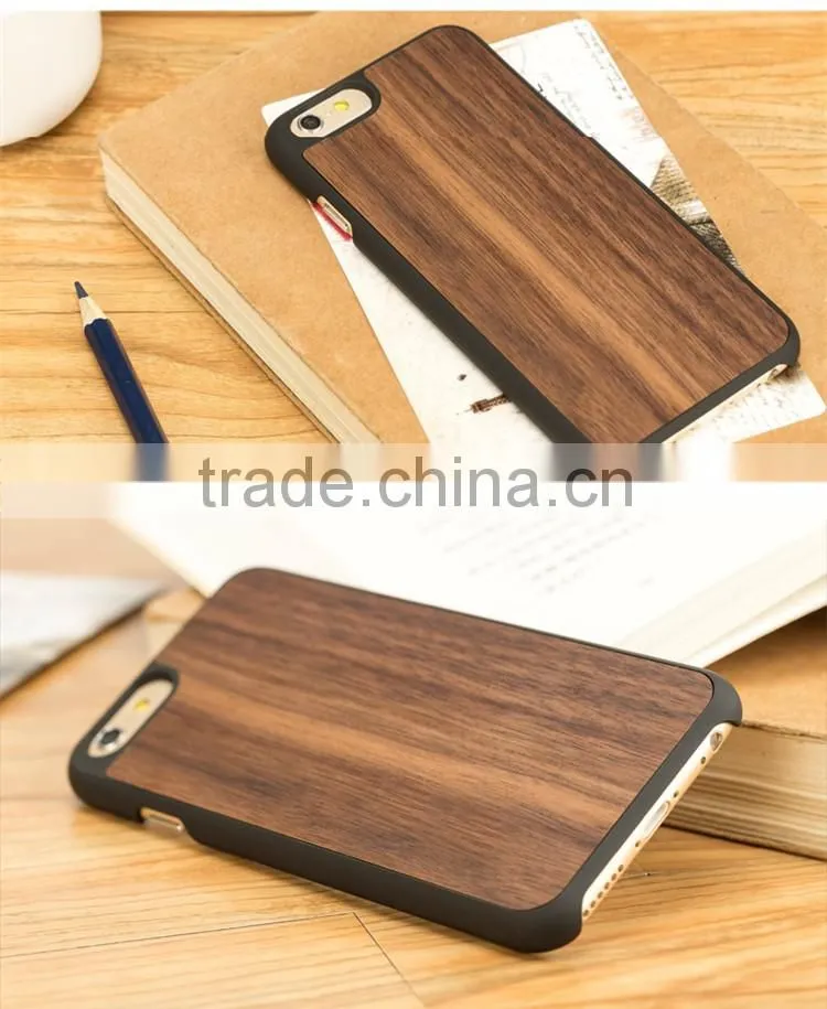 Eco-Friendly Natural Wood Phone case PC Walnut wood for IPhone 6/6S