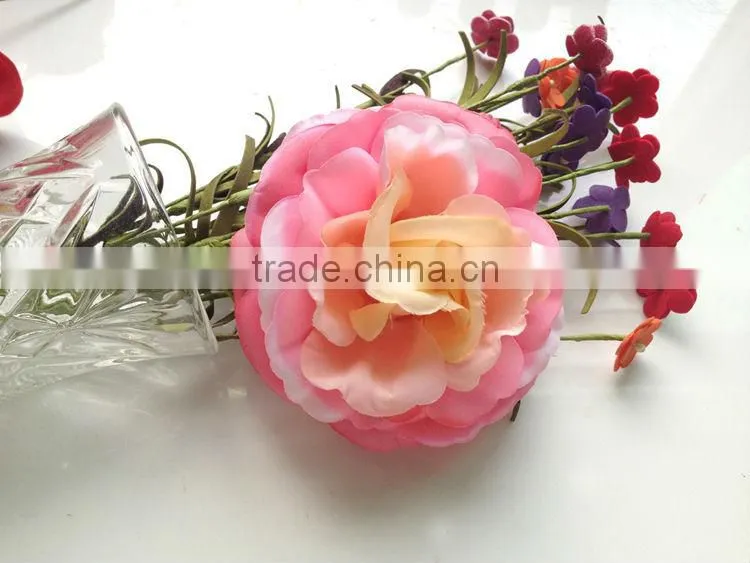 2014 Top Quality Bridal Hair Flower Artificial Elegant Rose Flower Hair Flower