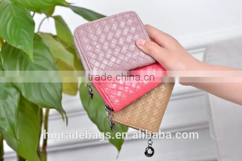 ladies pocket braided wallet