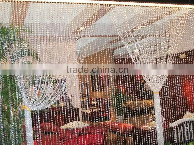 HX-0108G Hot sale elegant acrylic crystal hanging curtain for wedding decor
