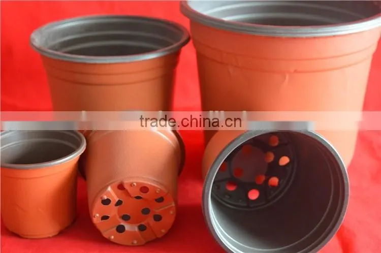 Lowest price soft brown color plastic flower pot flowers brown flowers