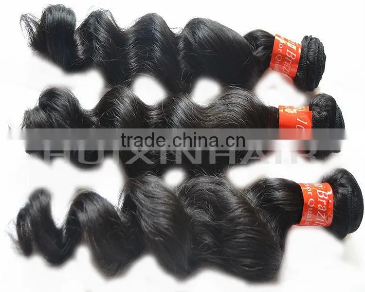 Factory Wholesale! 7A Quality Brizilian Virgin Remy Human Hair Extension 8-34 Inch Loose Wave