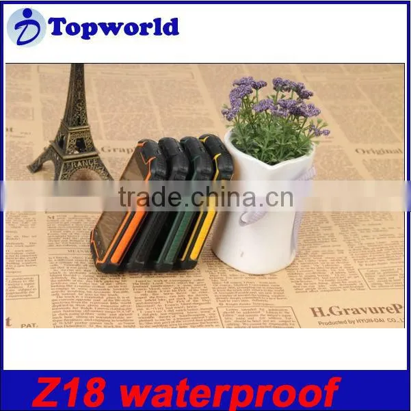 MTK6572 Dual Core Android 4.0 OS Waterproof Dustproof and Shockproof Mobile Phone Z18 with 2.5 inch Capacitive Touch Screen