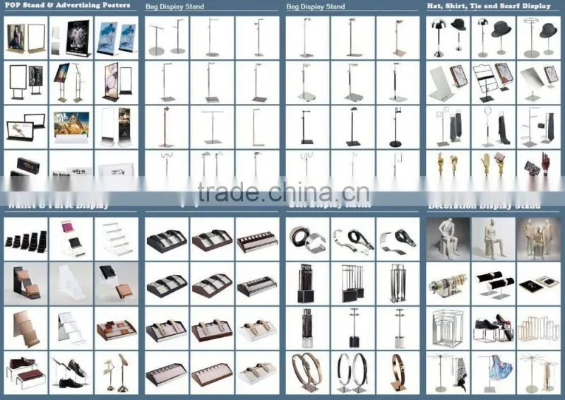 Factory direct supply for shopwindow with Round Metal Electroplating Man's Tie display stand