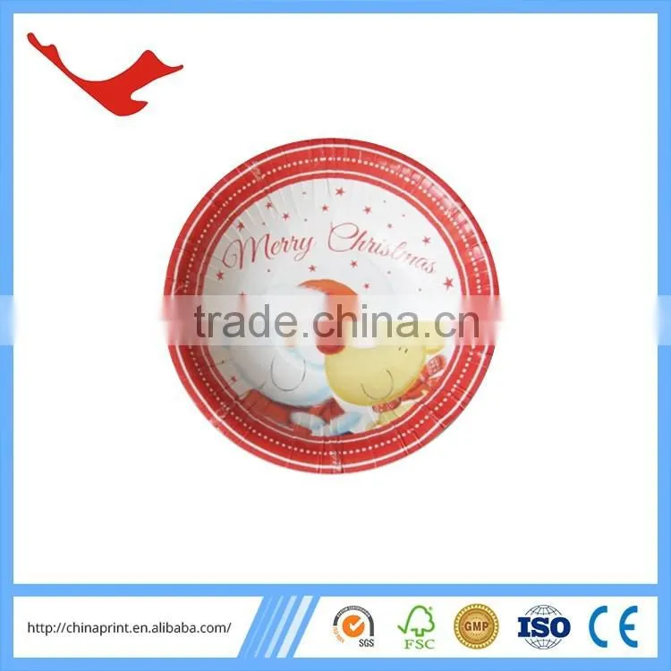 005 Merry Christmas salad paper bowl set