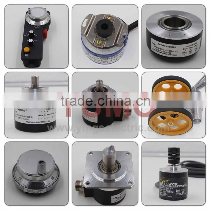 YUMO ISC5810 500 PPR 5V 12V 24VDC cnc incremental shaft rotary encoder ip67