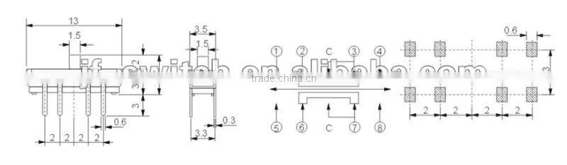 SS-2236 vertical slide switch