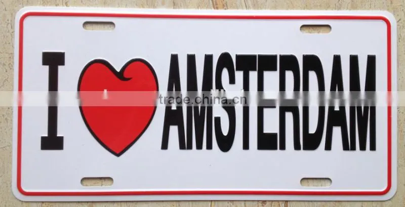 15*30cm printing aluminum license plate 6063